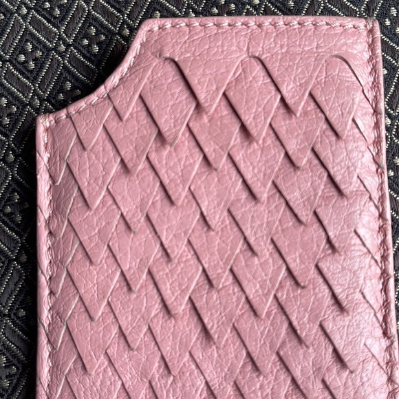 BURBERRY LIKE NEW CARD HOLDER POUCH PINK LEATHER - Picture 6 of 8